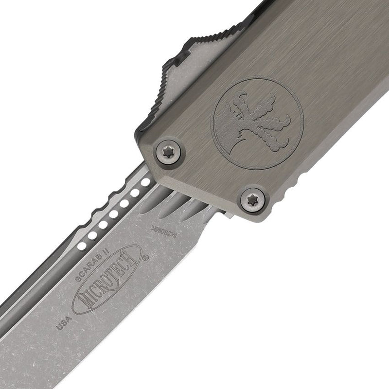 Microtech Auto Scarab II OTF T/E Gen III Gray Automatic Knife [1177-10APNC]