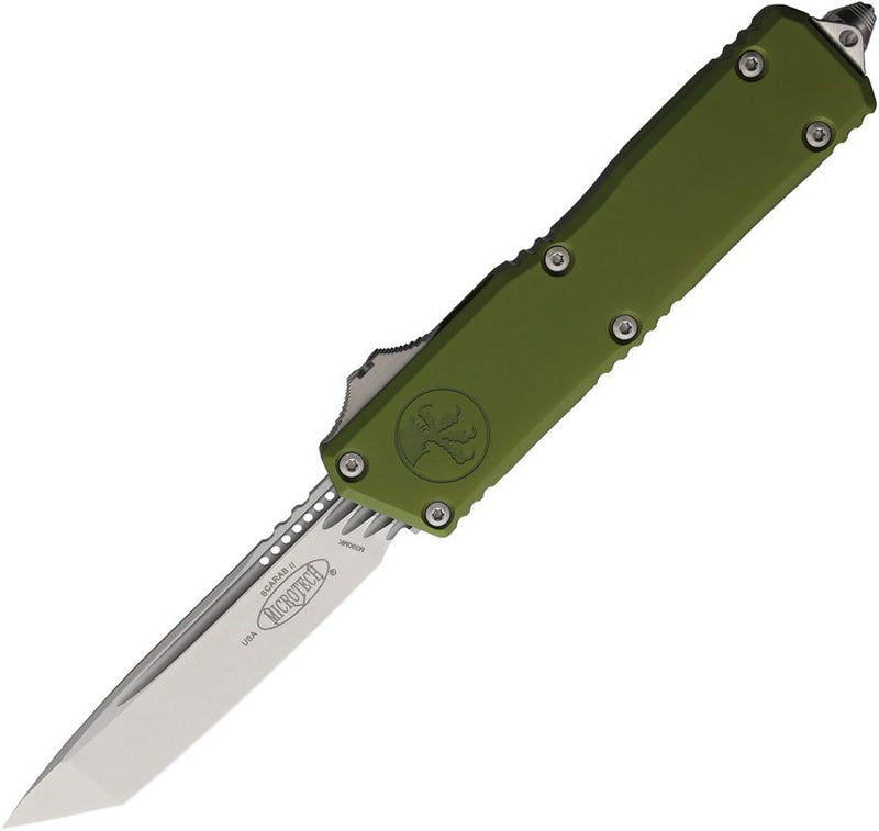 Microtech Auto Scarab II OTF T/E Gen III OD Green Aluminum Automatic Knife [1177-10OD]