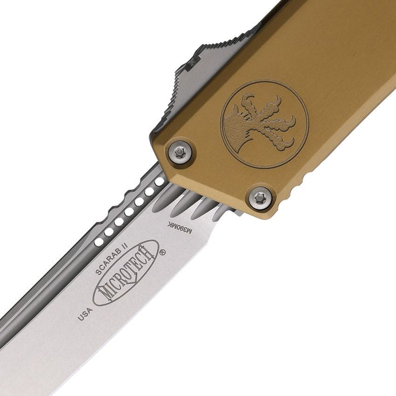 Microtech Auto Scarab II OTF T/E Gen III Tan Aluminum Automatic Knife [1177-10TA]