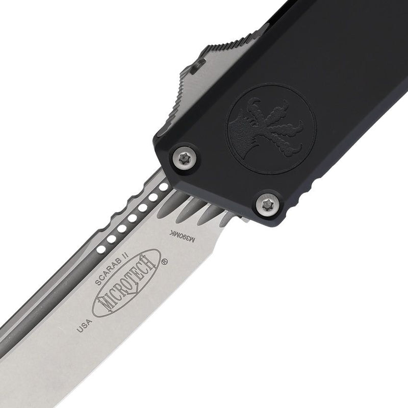 Microtech Auto Scarab II OTF T/E Gen III Black Aluminum Automatic Knife [1177-10]
