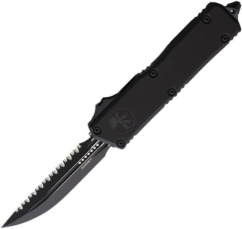 Microtech Auto Scarab II OTF Gen III Black Aluminum Automatic Knife [1180-3T]