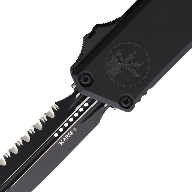 Microtech Auto Scarab II OTF Gen III Black Aluminum Automatic Knife [1180-3T]