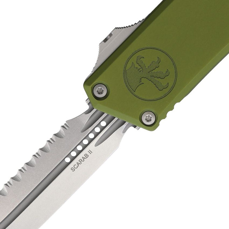 Microtech Auto Scarab II D/E OTF Gen III OD Green Aluminum Automatic Knife [1181-12OD]