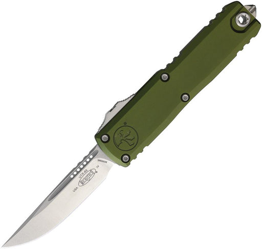 Microtech UTX-85 S/E Gen IV OTF Green (3" Stonewash) [12314-10OD]