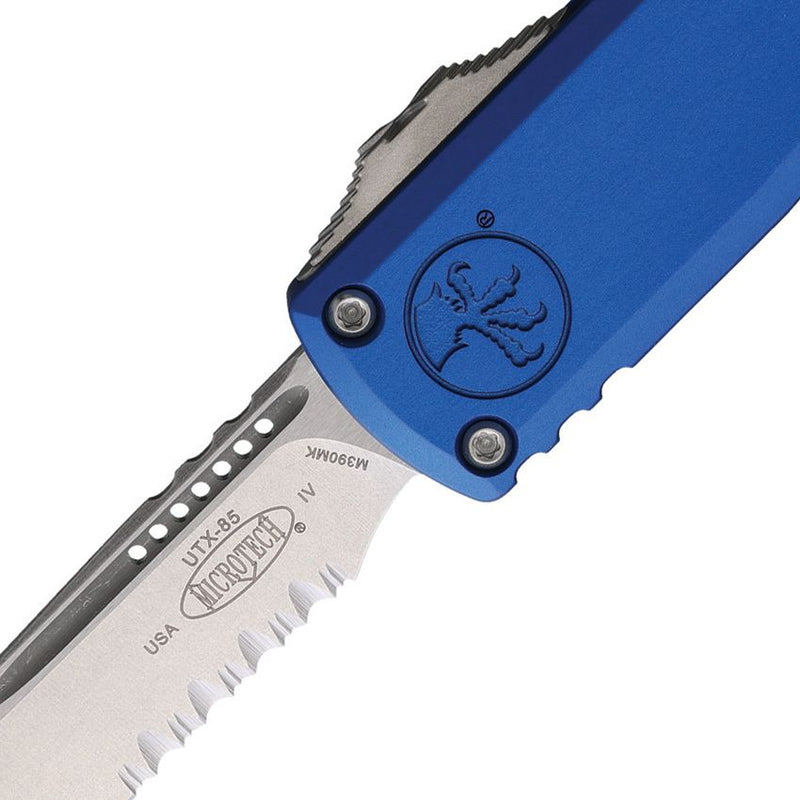 Microtech Auto UTX-85 S/E Gen IV OTF Blue Aluminum Automatic Knife [12314-11BL]