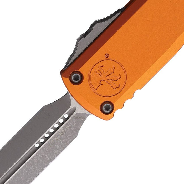 Microtech UTX-85 D/E Gen IV OTF Orange (3.13" Apocalyptic) [12324-10APOR] - Image 2