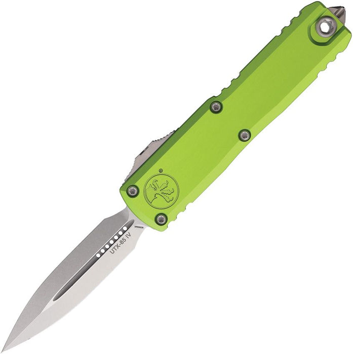 Microtech UTX-85 D/E Gen IV OTF Green (3.13" Stonewash) [12324-10NG]
