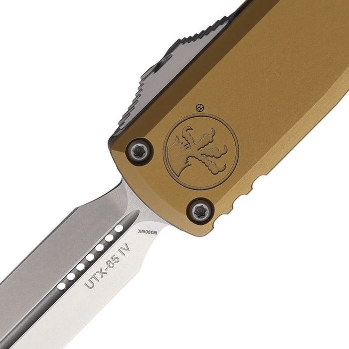 Microtech UTX-85 D/E Gen IV OTF Tan (3.13" Stonewash) [12324-10TA] - Image 2