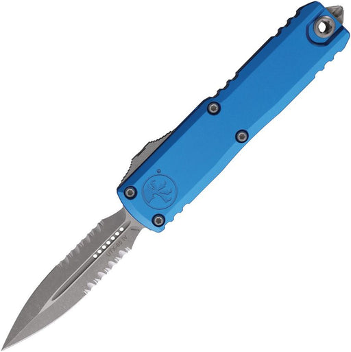 Microtech UTX-85 D/E Gen IV OTF Blue (3.13" Apocalyptic) [12324-11APBL]