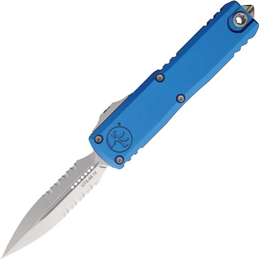 Microtech UTX-85 D/E Gen IV OTF Blue (3.13" Stonewash) [12324-11BL]
