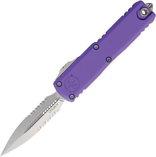 Microtech UTX-85 D/E Gen IV OTF Purple (3.13" Stonewash) [12324-11PU]