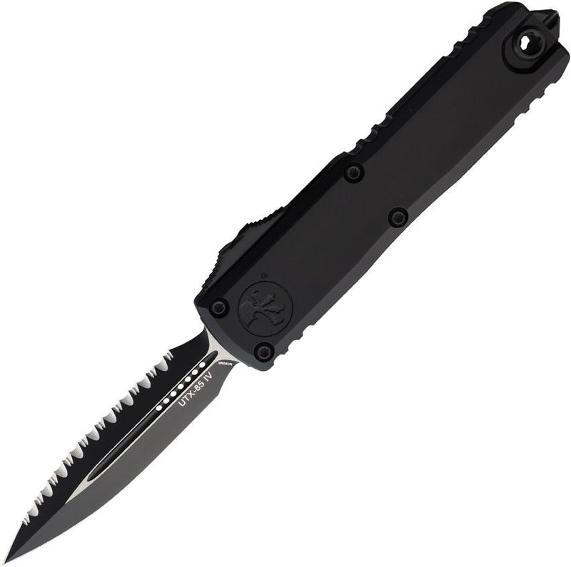 Microtech Auto UTX-85 D/E Gen IV OTF, Black Aluminum Knife [12324-3T]
