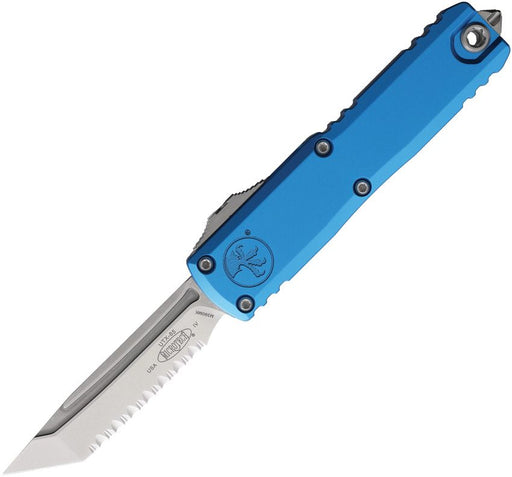 Microtech UTX-85 T/E Gen IV OTF Blue (3" Stonewash) [12334-12BL]