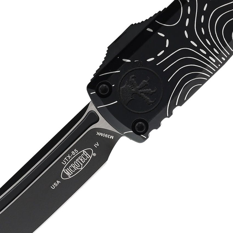 Microtech Auto UTX-85 T/E Gen IV OTF Black Aluminum Automatic Knife [12334-1TP]