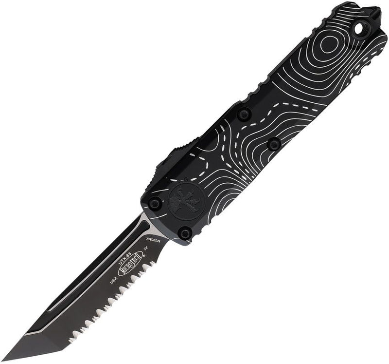 Microtech Auto UTX-85 T/E Gen IV OTF Black Aluminum Automatic Knife [12334-3TP]