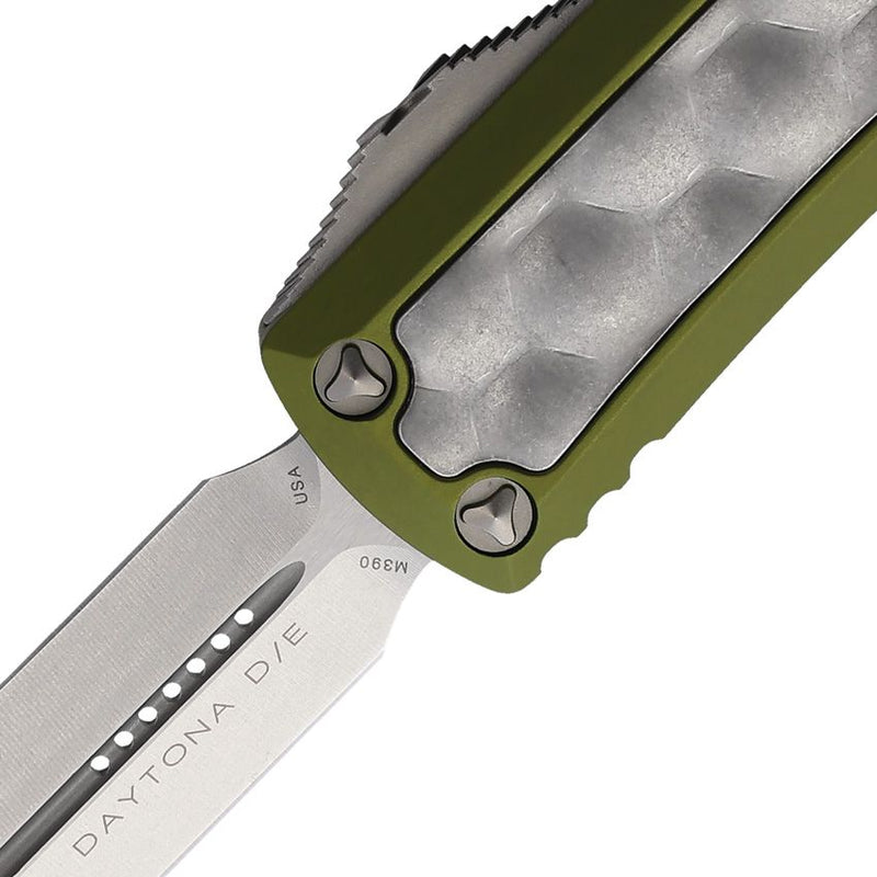 Microtech UTX-85 Daytona D/E OTF Green (3.13" Stonewash) [126-10ODBIS] - Image 2