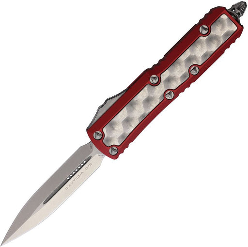 Microtech UTX-85 Daytona D/E OTF Red (3.13" Stonewash) [126-10RDBIS]