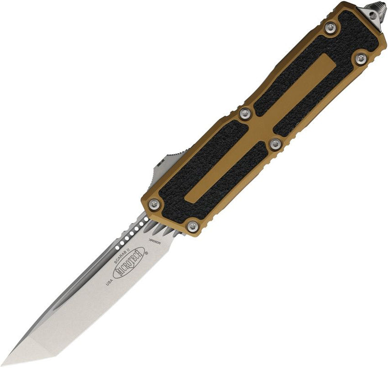 Microtech Auto Scarab II OTFGen III Tan Aluminum Automatic Knife [1279-10TA]