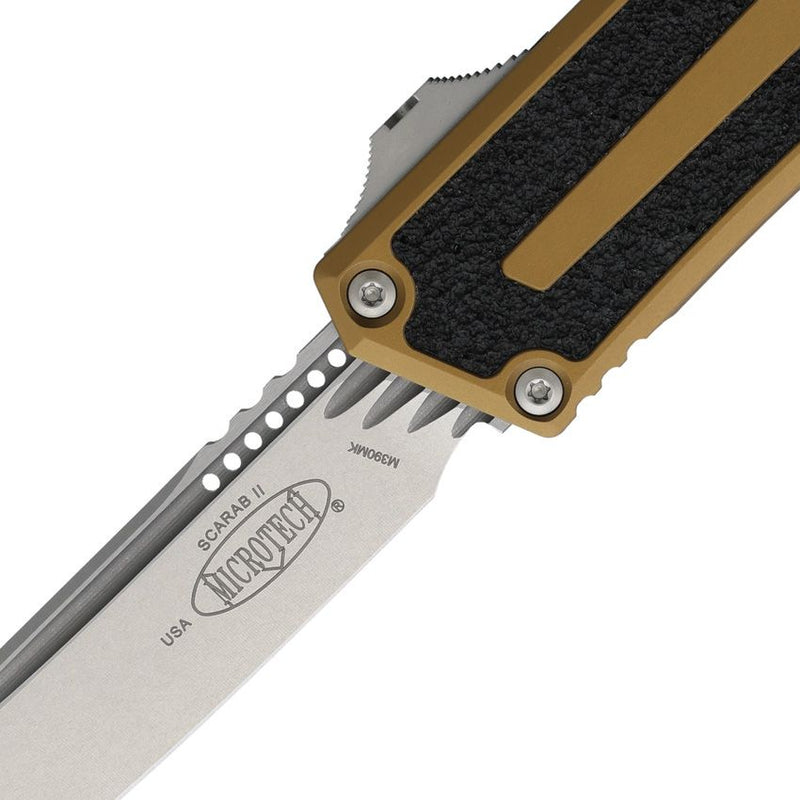 Microtech Auto Scarab II OTFGen III Tan Aluminum Automatic Knife [1279-10TA]