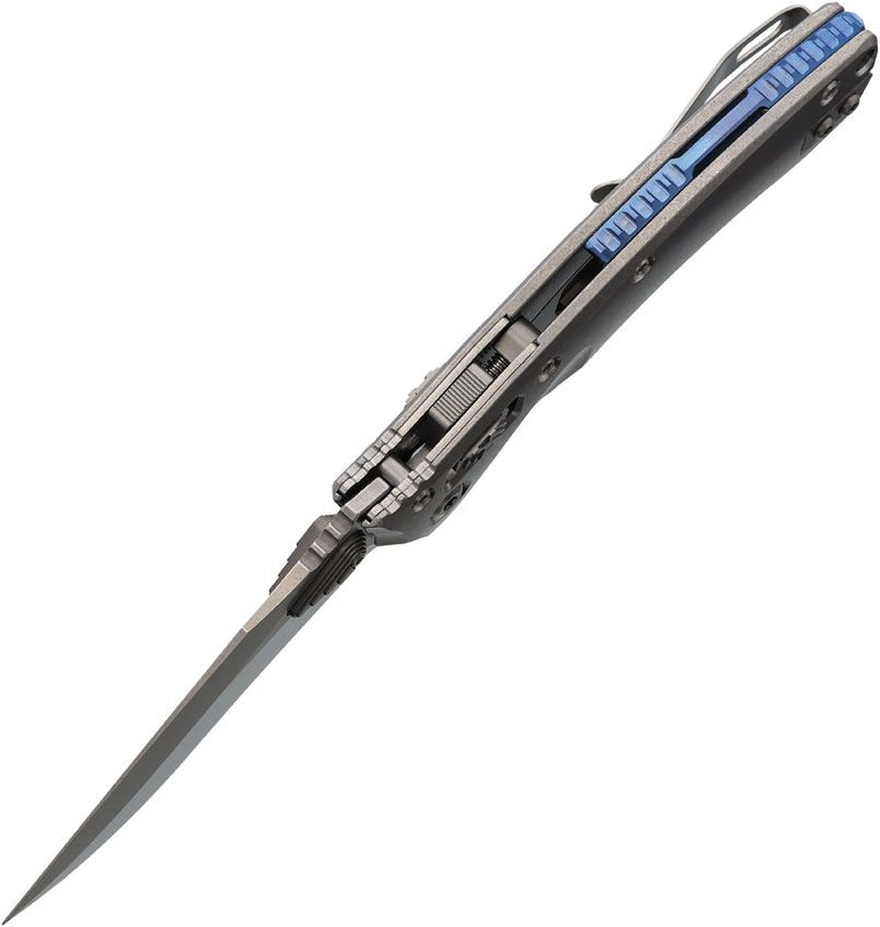 Microtech Amphibian Mini Ram-Lok Smooth Titanium Folding Knife [137MRL-10MS2]