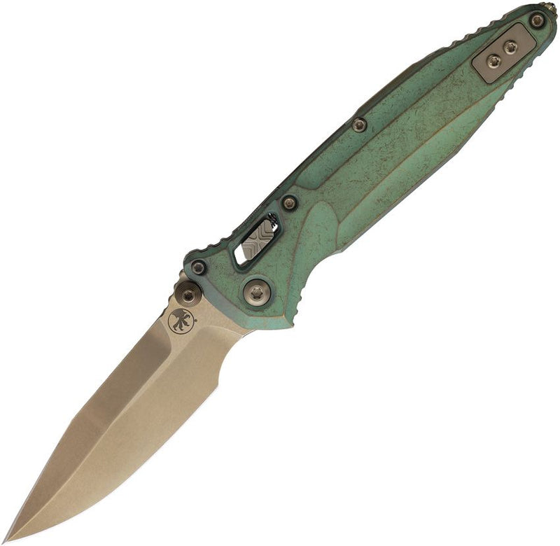Microtech Socom Delta Ram-Lok Marfione Bronze Antique Green Folding Knife [159RL-13SMS1]