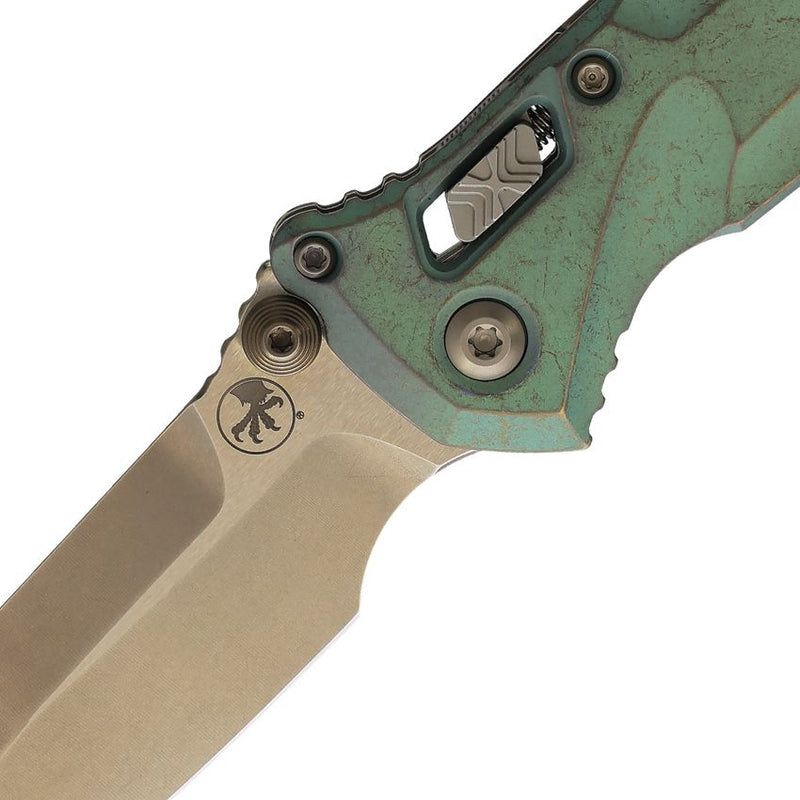 Microtech Socom Delta Ram-Lok Marfione Bronze Antique Green Folding Knife [159RL-13SMS1]