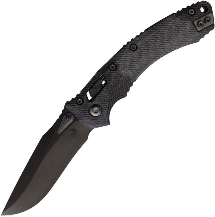 Microtech Amphibian Ram-Lok Carbon Fiber (4" Black) [137RL-1DLCTFLCFS]
