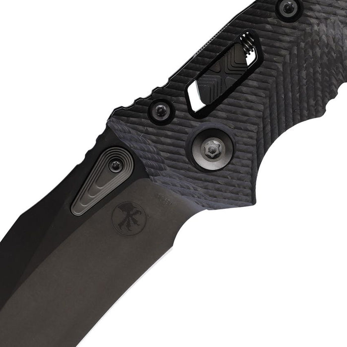 Microtech Amphibian Ram-Lok Carbon Fiber (4" Black) [137RL-1DLCTFLCFS] - Image 2
