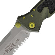 Microtech Socom Elite Dark Green Gold Hardware Partially Serrated Tanto Folding Knife [161-11DGG-U25] - product view 2