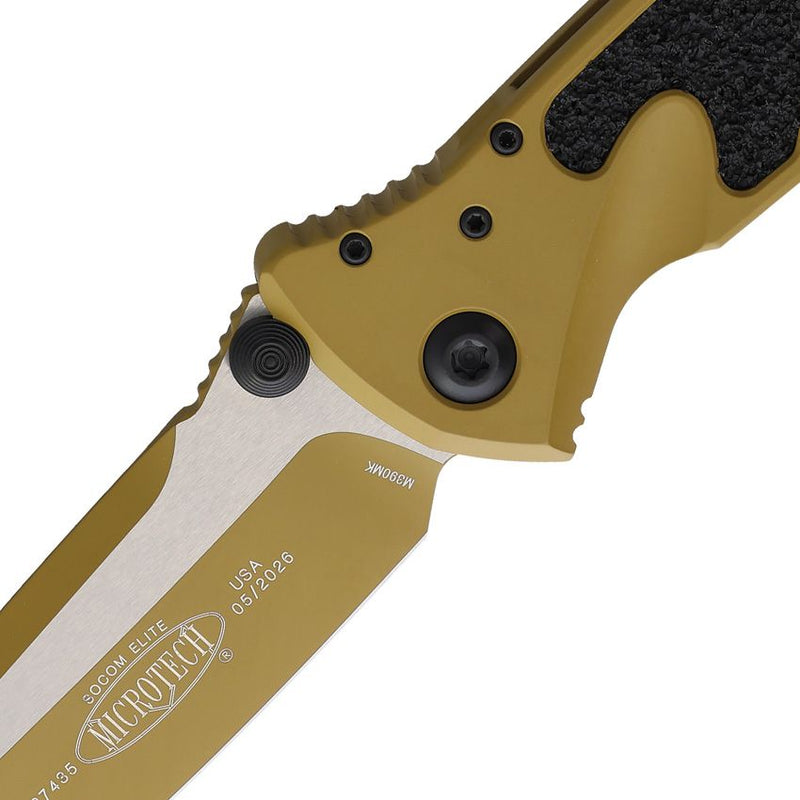 Microtech Socom Elite T/E Linerlock Cerakote RAL-8000 Folding Knife [161-1CRA-Z4]