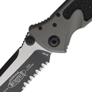 Microtech SOCOM Elite Manual T/E BLACK Partial Serrated NATURAL CLEAR Folding Knife [161-2NC] - product view 2