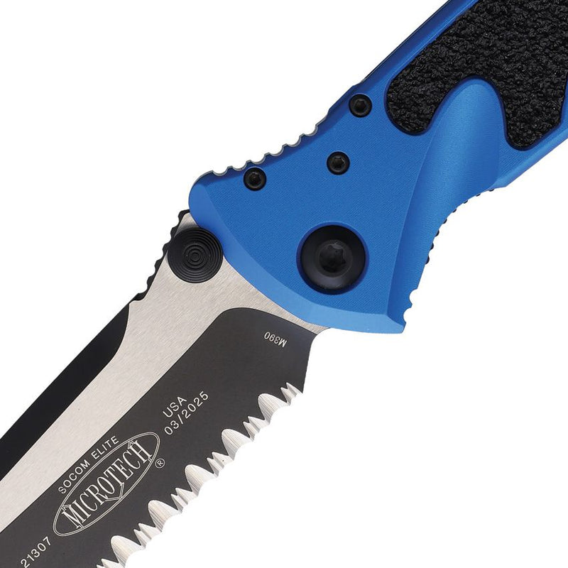 Microtech Socom Elite T\E Linerlock Blue [161-3BL]