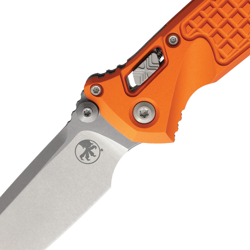 Microtech SOCOM RAM-LOK T/E STONEWASH STANDARD FRAG PATTERN ALUMINUM ORANGE Folding Knife [161RL-10FROR] - product view 2