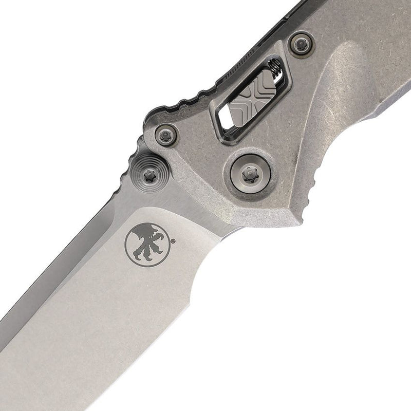 Microtech Socom Ram-Lok Marfione Select Purple Smooth Titanium Folding Knife [161RLS-10MS4]