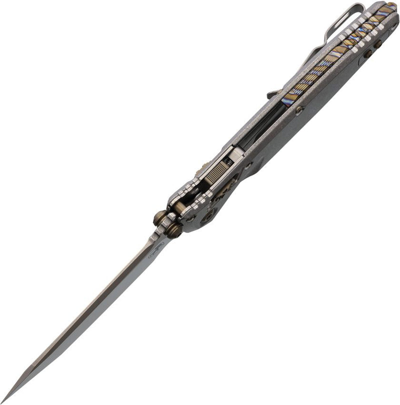 Microtech Socom Ram-Lok Marfione Select Smooth Titanium Folding Knife [161RLS-10MS5]