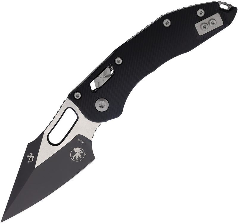 Microtech Stitch RAM-LOK Black Fluted Aluminum Two-Tone Folding Knife [169RL-1FL] - product view 1