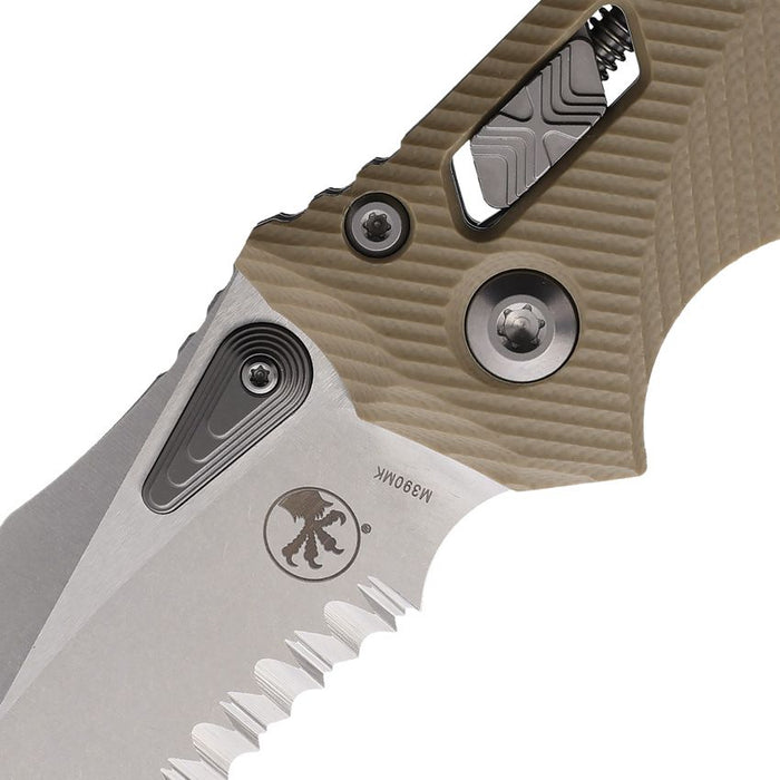 Microtech Amphibian S/E Ram-Lok TanSW Tan (4" Stonewash) [137RL-11FLGTTA] - Image 2
