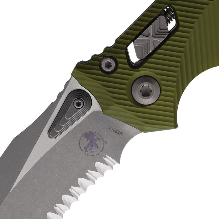 Microtech Amphibian S/E Ram-Lok APOD Green (4" Apocalyptic) [137RL-11APFLOD] - Image 2