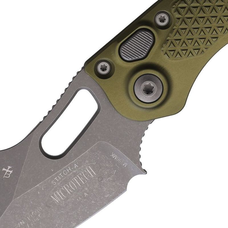Microtech Auto Stitch S/E Button Lock OD [169-10APOD]
