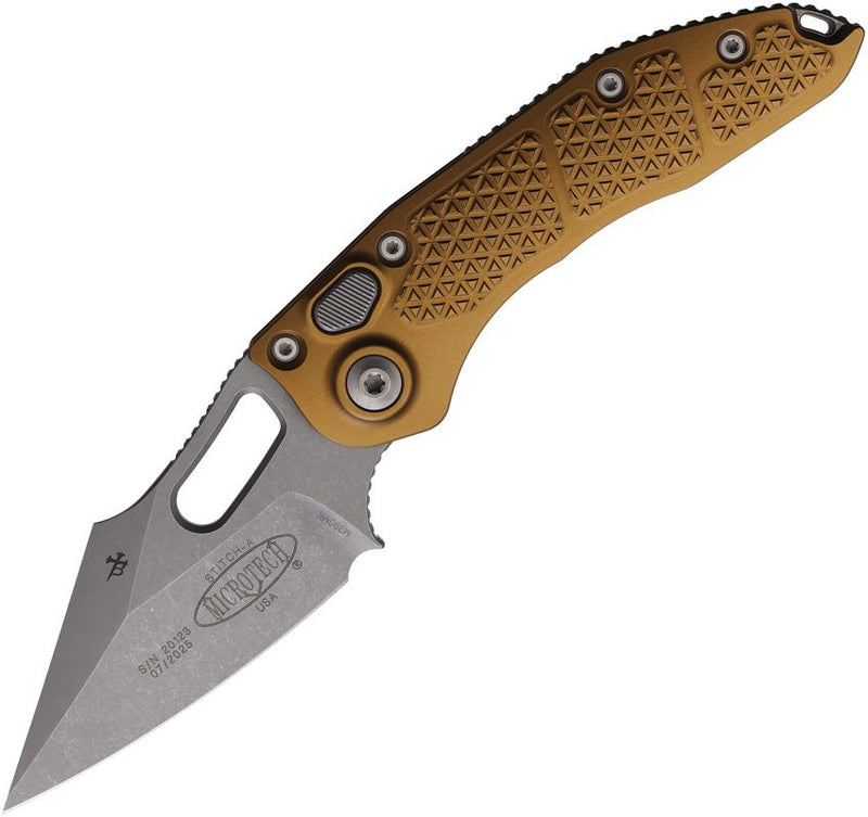 Microtech Auto Stitch S/E Button Lock Tn [169-10APTA]