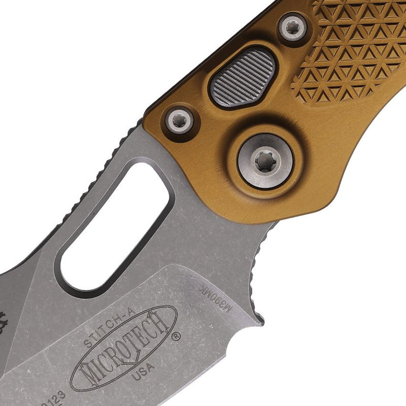 Microtech Auto Stitch S/E Button Lock Tn [169-10APTA]