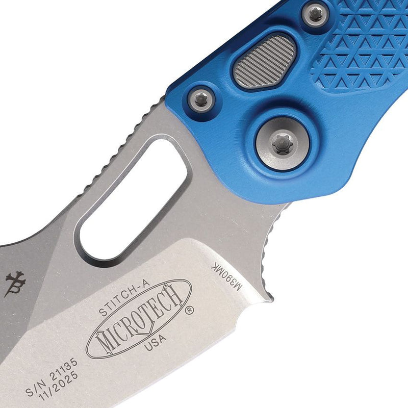 Microtech Auto Stitch S/E Button Lock Bl [169-10BL]