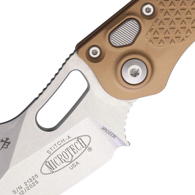 Microtech Auto Stitch S/E Button Lock [169-10BN]