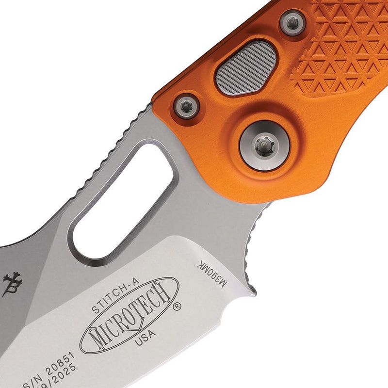 Microtech Auto Stitch S/E Button Lock [169-10OR]