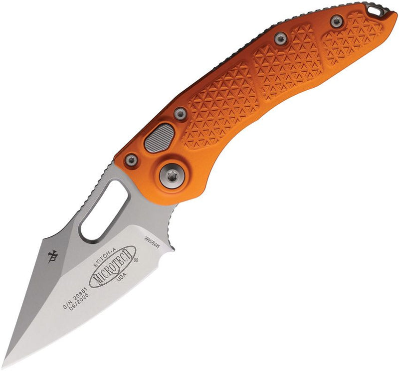 Microtech Auto Stitch S/E Button Lock [169-10OR]
