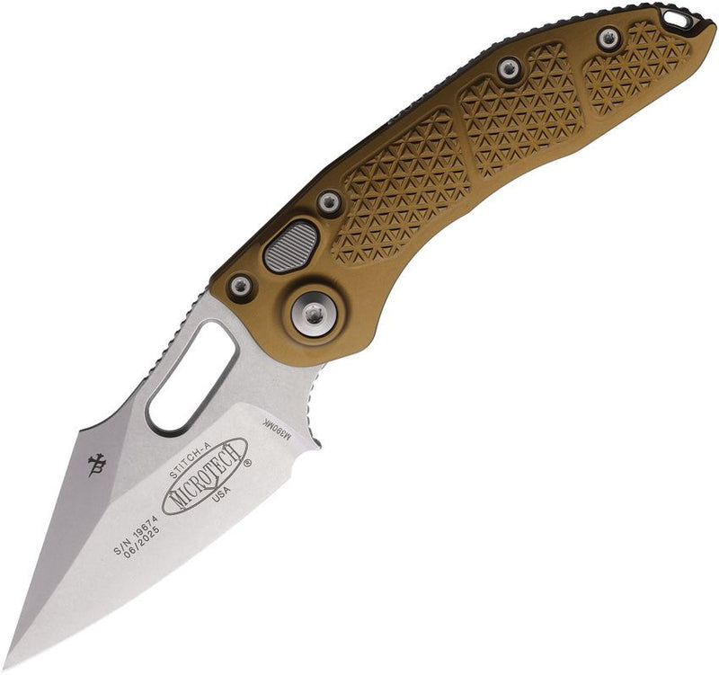 Microtech Auto Stitch S/E Button Lock Ta [169-10TA]
