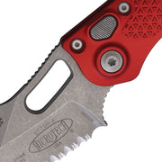Microtech Auto Stitch S/E Button Lock AP [169-11APRD]