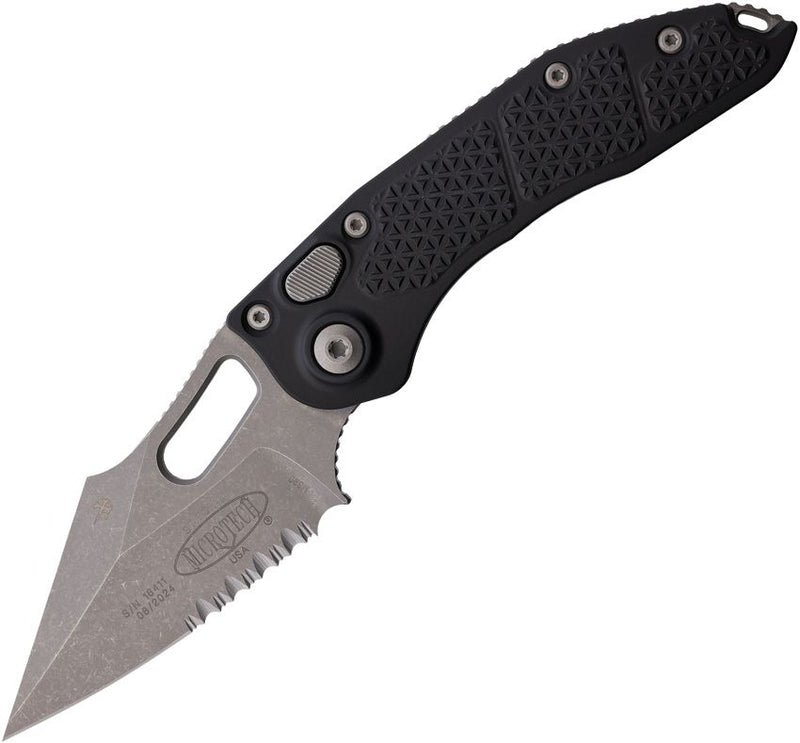 Microtech Auto Stitch S/E Button Lock AP [169-11AP]