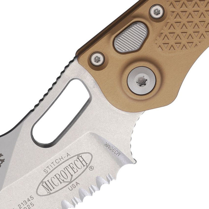 Microtech Auto Stitch S/E Button Lock [169-11BN]