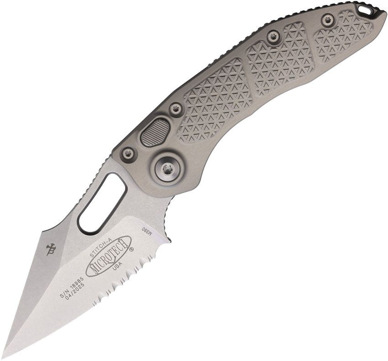 Microtech Auto Stitch S/E Button Lock PS [169-11NC]